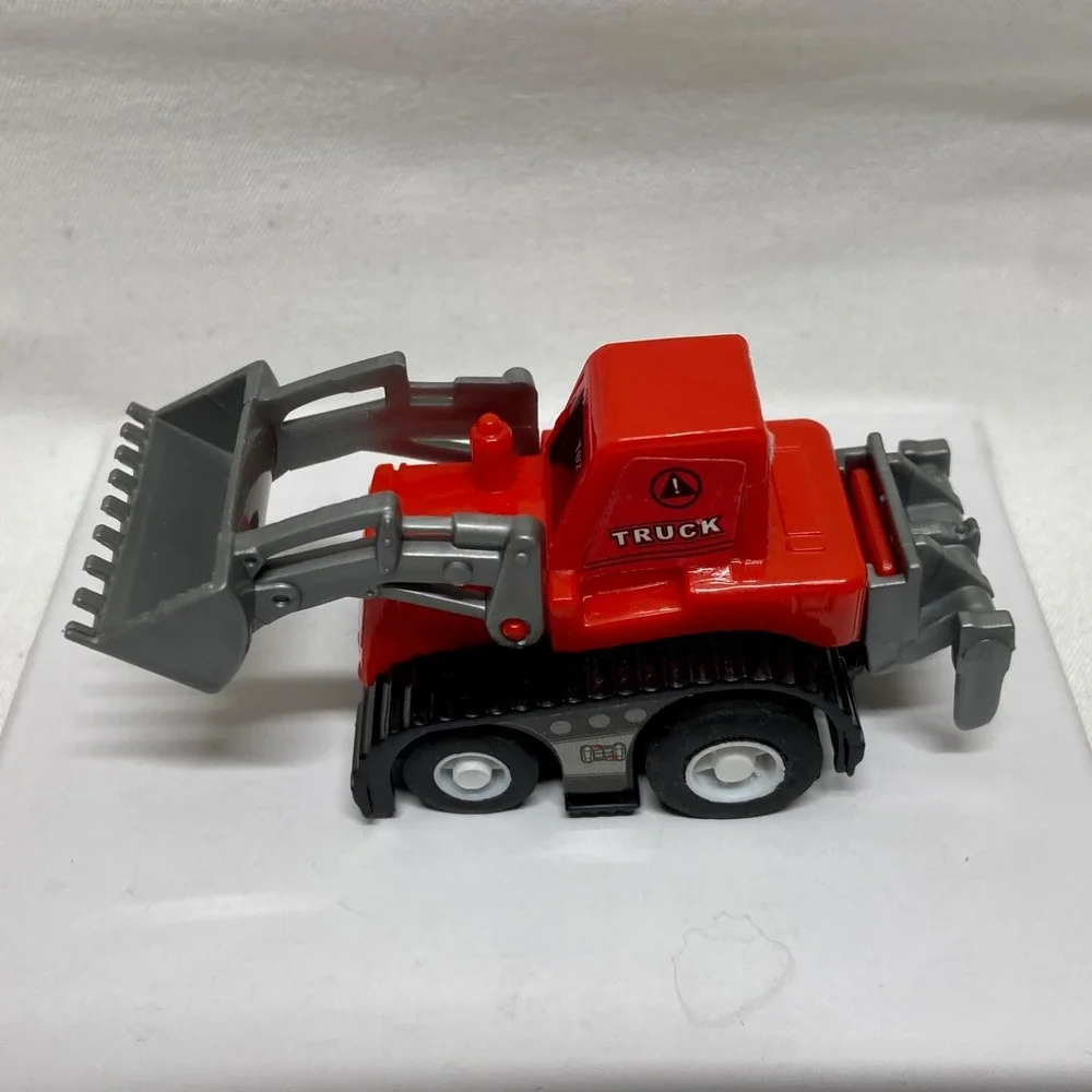 Bulldozer Truck Kids Toy Pullback Play Action Rubber Tires Construction Vehicle